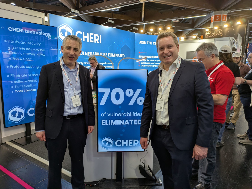 The CHERI Alliance booth at Embedded World - 2